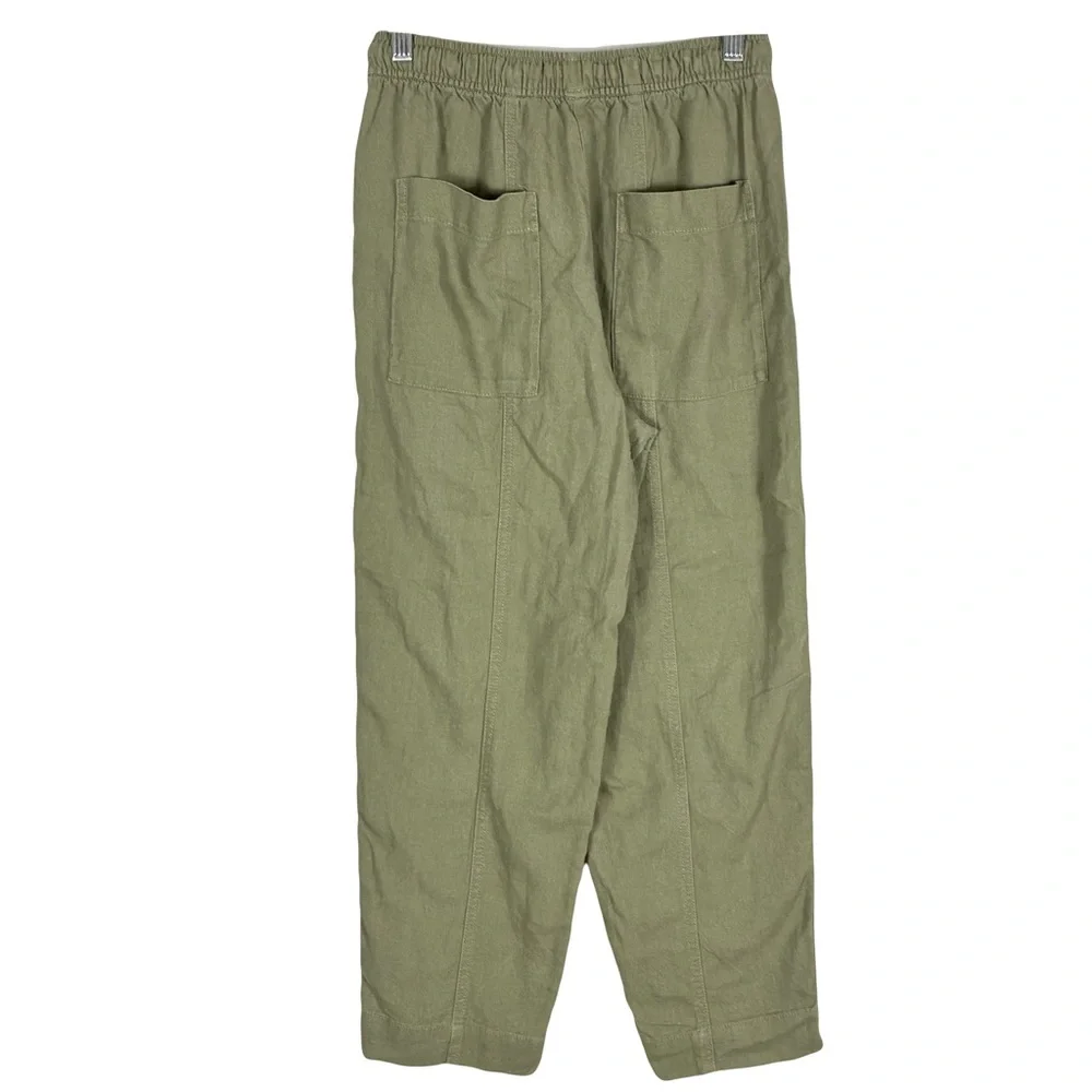 Zara Green Linen Pant XS Boho Indie Casual Summer Breathable Beachy Summer Folk